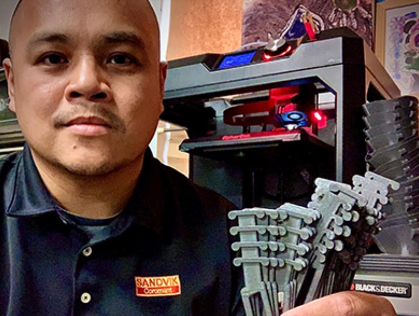 Сотрудники Sandvik Coromant применяют 3D-печать для помощи медицинским работникам